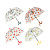 Зонт-трость, детский, металл, пластик, ПВХ, 50см, 8 спиц, 4 цвета, RST057A 302-343